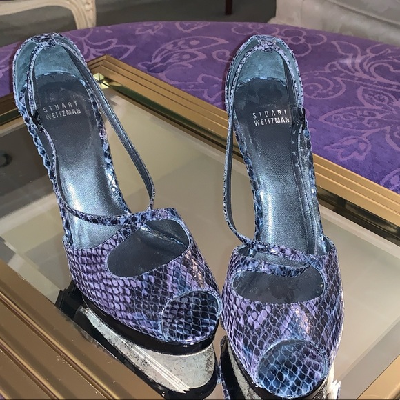 Stuart Weitzman Shoes - Snake Purple Print